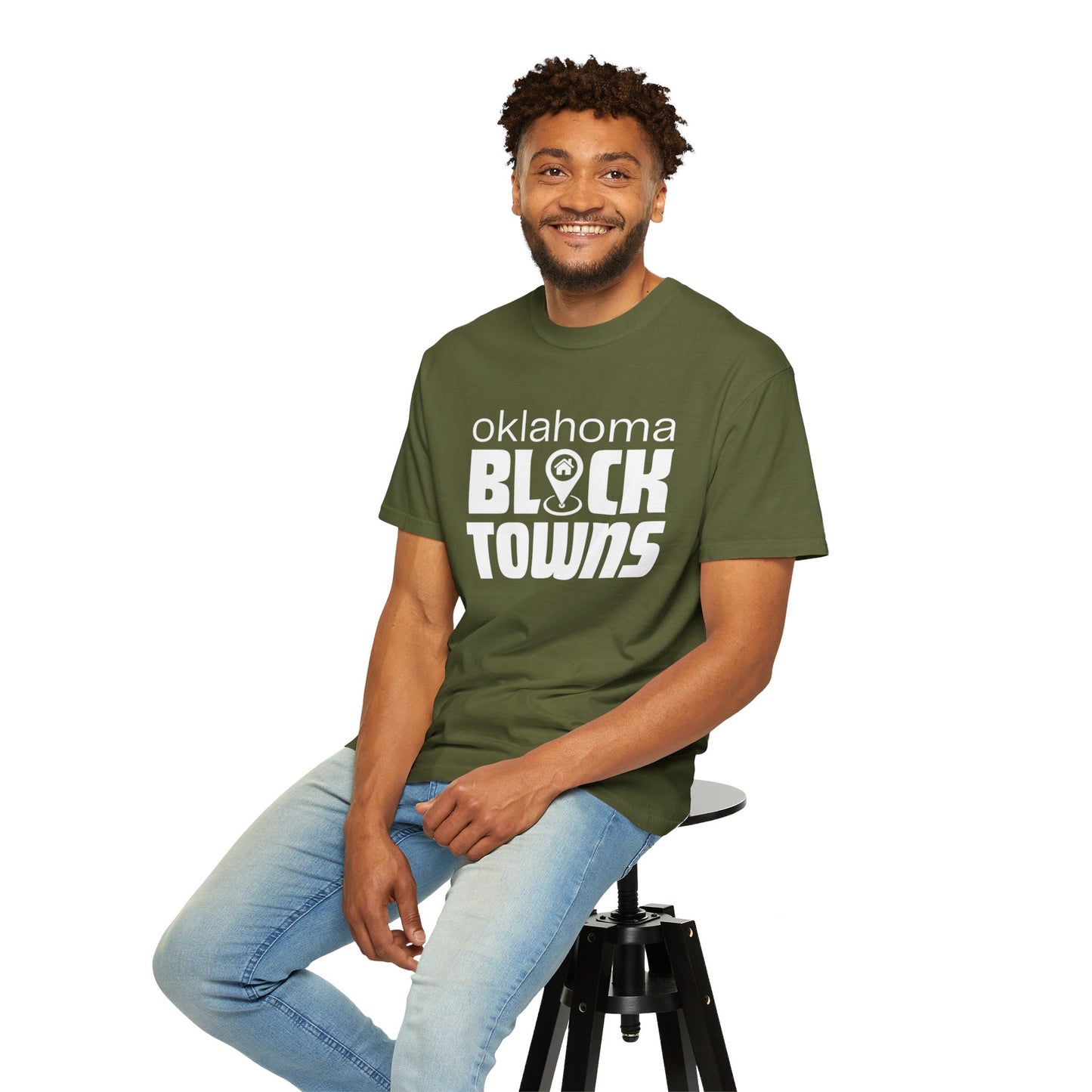 Oklahoma Black Towns Unisex Garment-Dyed T-shirt